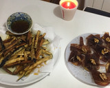 Foto del paso 6 de la receta: Manzanas fritas con queso azul y jamón ibérico