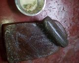 A picture of step 3 of Aloo posto.