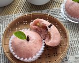 Foto langkah ke 14 dari resep Bakpao Apel Isi Custard Apel (dg Pewarna Angkak).