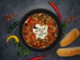 Chili con Carne Variation mit Chorizo Salami & Kichererbsen