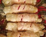 Virslis kifli leveles tésztából recept fázis 9 fotója