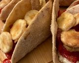 A picture of step 3 of Cinnamon Strawberry Cheesecake Dessert Tacos.