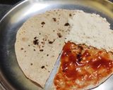 A picture of step 2 of Roti Pizza Wrap.