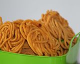 A picture of step 8 of Velluli murukku / Garlic Murukku.