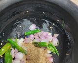 A picture of step 4 of Green dal.