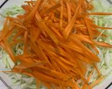 A picture of step 1 of Coleslaw with raisins.