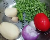 A picture of step 1 of Beans Aloo.