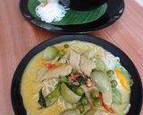 รูปขั้นตอนการทำที่ 6 ของ ขนมจีนแกงเขียวหวานหมูย่าง