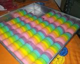 Foto langkah ke 9 dari resep Mini rainbow roll cake.