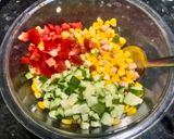 A picture of step 2 of Corn cucumber salad.
