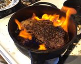 A picture of step 4 of California Farm Wagyu Steak Au Poivre.
