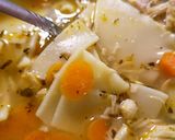 A picture of step 6 of Chicken noodle soup.