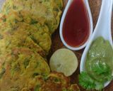 A picture of step 5 of Kumbhaniya Fritters.