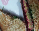 A picture of step 13 of Rainbow sandwich.
