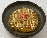 A picture of step 9 of Okonomiyaki.