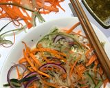 A picture of step 8 of Zoodles salad.