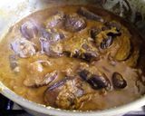 A picture of step 5 of Brinjal gravy.