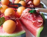 Une image de l'étape 2 de Pizza pastèque façon melon jambon de pays.