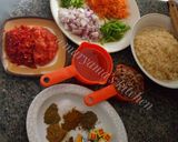 A picture of step 1 of Nigerian carrot fried rice with minced meat soup.