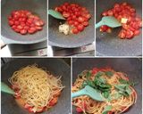 A picture of step 3 of Herb Chicken sweet basil tomato spaghetti.
