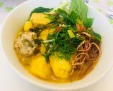 Hình bước làm 12 của món Riêu cá điêu hồng với bún