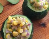 Foto del paso 4 de la receta: Zucchini relleno con camarones