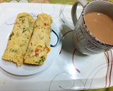 A picture of step 8 of Omlate Paratha 😋.