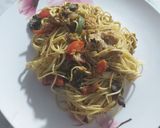 Foto langkah ke 4 dari resep Cheesy Chicken Mushrooms Spaghetti.