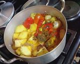 A picture of step 3 of Sweet potato curry soup.
