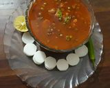 A picture of step 4 of Masala Manogri with Matar.