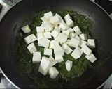 A picture of step 7 of Palak Paneer.