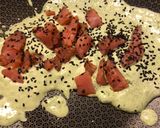 A picture of step 1 of Gnocchi with Salmon, Arugula, and Black Sesame Seeds.