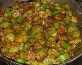 A picture of step 2 of Karaunda Mirchi.