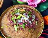 A picture of step 7 of Halwa Poori.