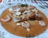 Foto del paso 11 de la receta Filetes de merluza en salsa de gambas