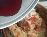 Foto langkah ke 3 dari resep Bubur ayam wortel rosella.