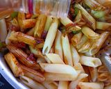 A picture of step 6 of Indian style Penne Pasta.