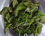 A picture of step 2 of Sun dried Moong Badi with Amaranthus Greens.
