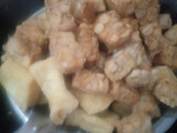 Oseng kacang panjang, tahu, tempe