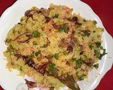 A picture of step 5 of Matar pulao.