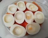 Foto del paso 3 de la receta: Huevos rellenos de carne gratinados
