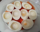Foto del paso 3 de la receta: Huevos rellenos de carne gratinados