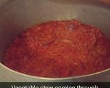 A picture of step 1 of Keto: Garnished vegetable soup and coconut flour...#ketomeal.