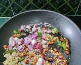 A picture of step 2 of Veggie Masala Poha/Flattered Rice.