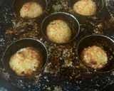 A picture of step 3 of Sabudana Wada in appe pan.