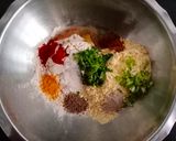 A picture of step 1 of Besan Masala Roti.