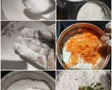 A picture of step 3 of Tricolour puttu.