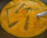 A picture of step 4 of Drumstick Potato Yogurt Curry - Sahjan Aloo Besan Kadhi - Saragva Bateta Nu Khatiyo Shaak.