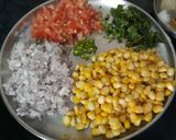 A picture of step 2 of Corn Bhel.