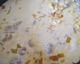 Foto del paso 2 de la receta Cola de salmón con salsa de puerro y gambas